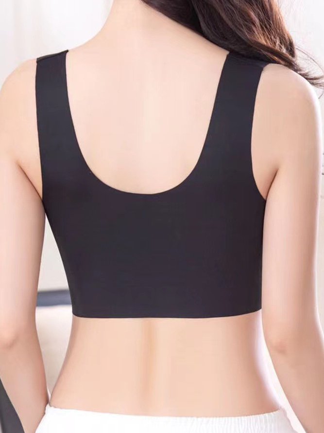 Lace Breathable Tank Top Bra No Trace Sleeping Underwear Plus Size