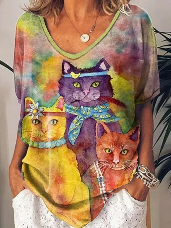 Animal Crew Neck Regular Fit Casual T-Shirt