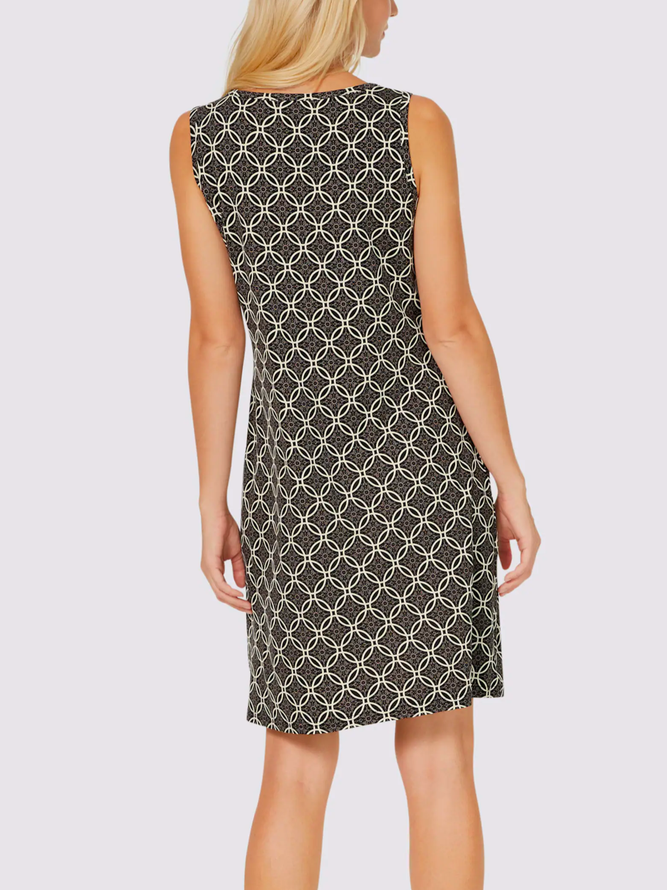 Crew Neck Boho Loose Dress