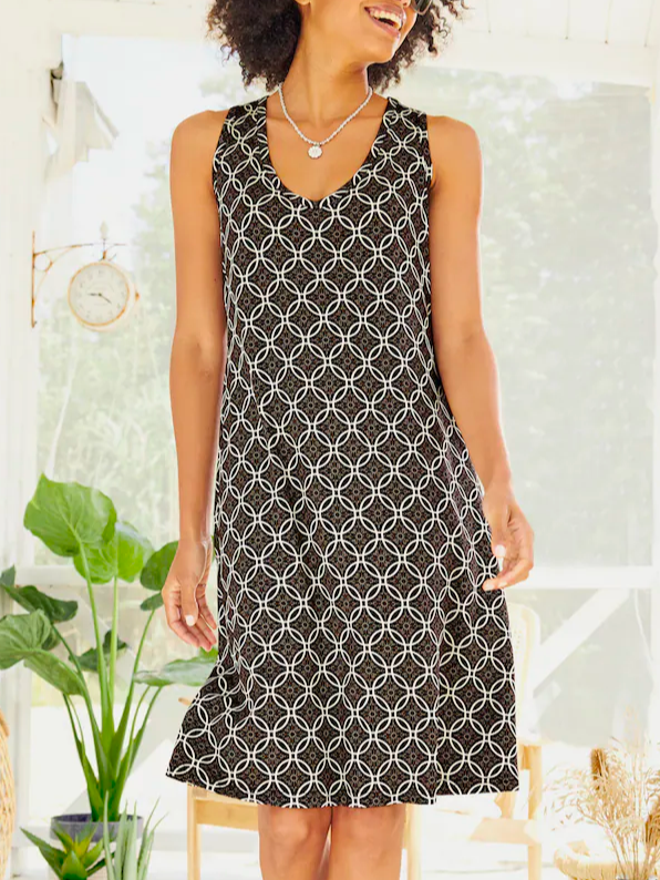 Crew Neck Boho Loose Dress