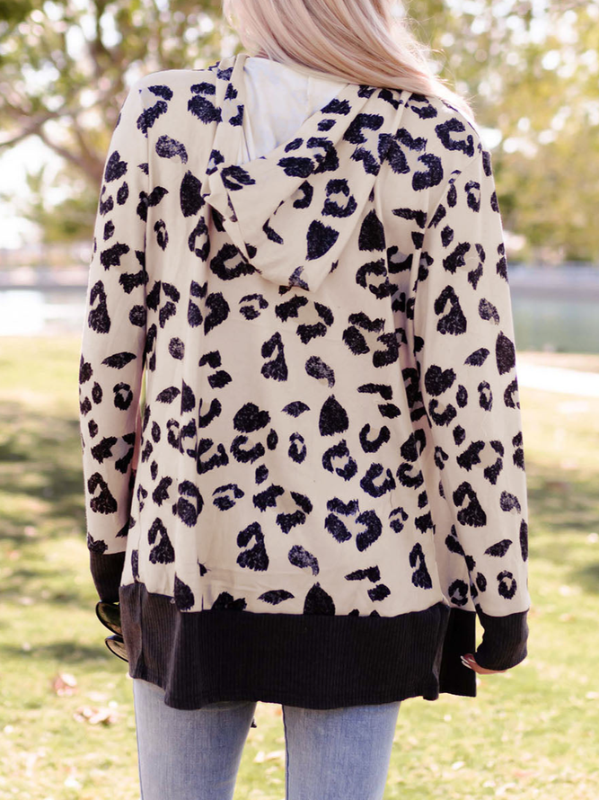 Casual Leopard Others Other Coat