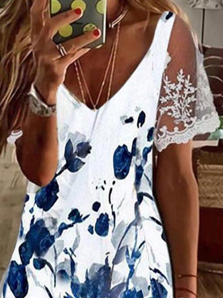 Casual V Neck Dress