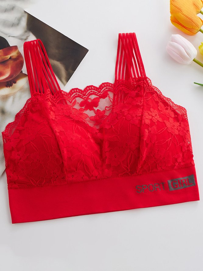 Lace Soft Comfortable Breathable No Steel Rim Tank Bra