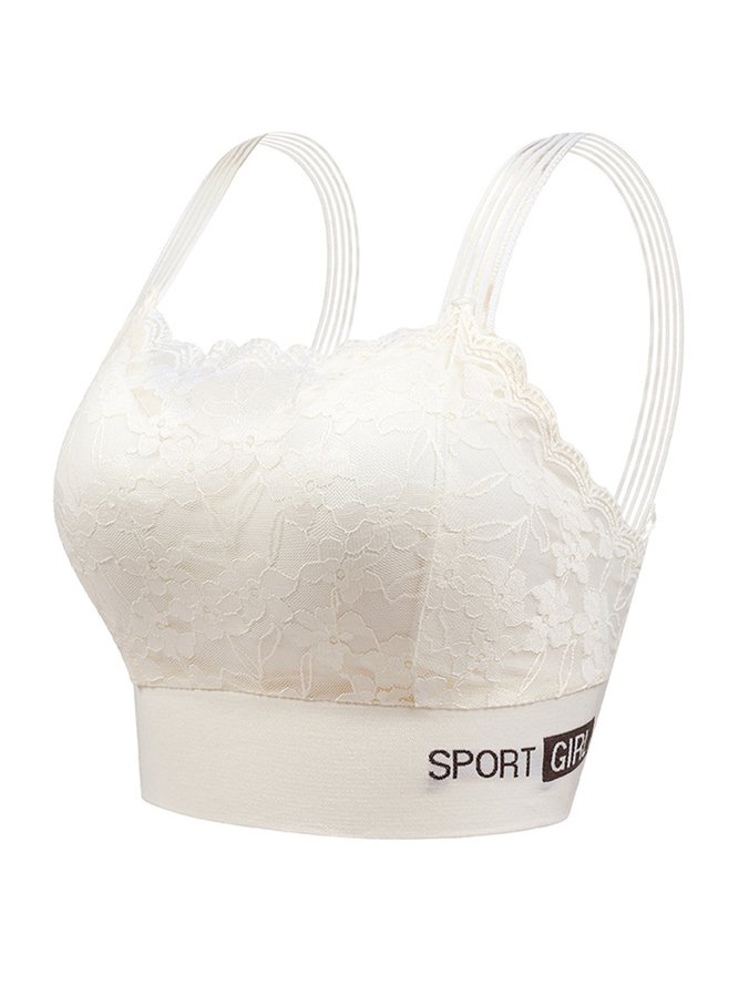 Lace Soft Comfortable Breathable No Steel Rim Tank Bra