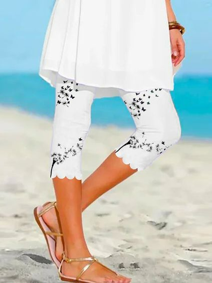 Vacation Regular Fit Floral Leggings