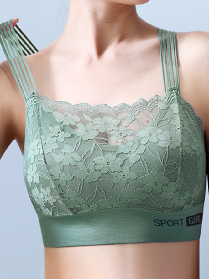 Lace Soft Comfortable Breathable No Steel Rim Tank Bra