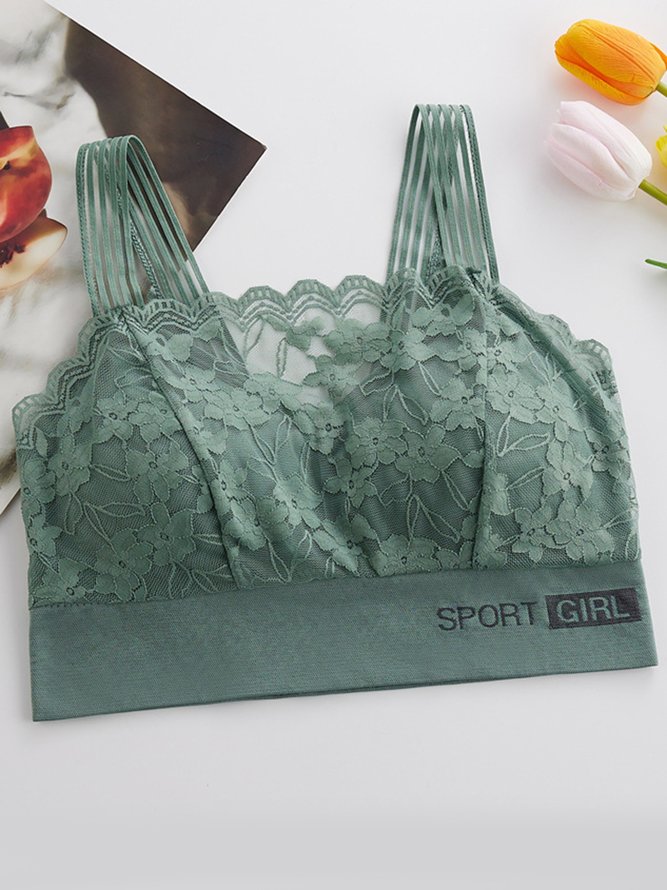Lace Soft Comfortable Breathable No Steel Rim Tank Bra