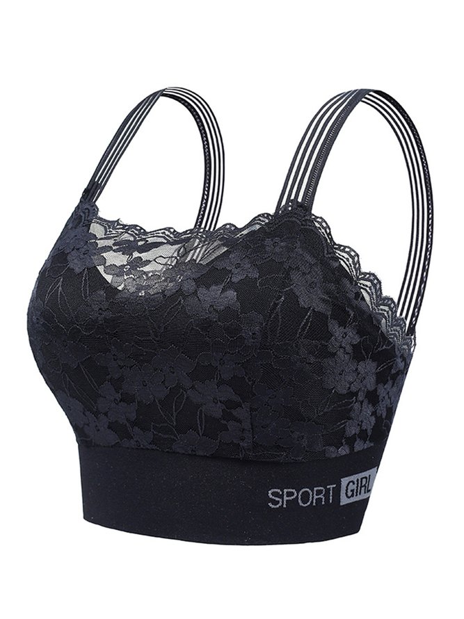 Lace Soft Comfortable Breathable No Steel Rim Tank Bra