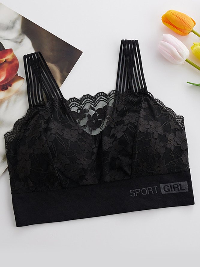Lace Soft Comfortable Breathable No Steel Rim Tank Bra