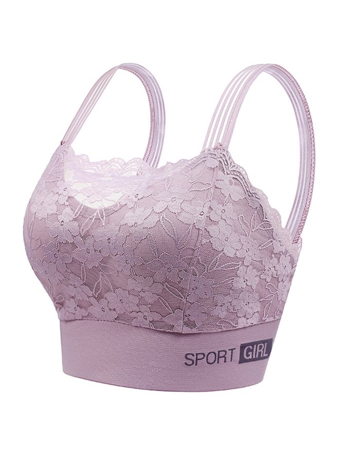 Lace Soft Comfortable Breathable No Steel Rim Tank Bra