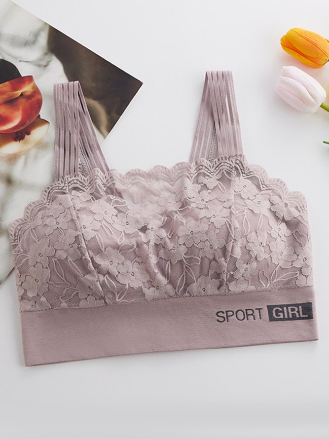 Lace Soft Comfortable Breathable No Steel Rim Tank Bra
