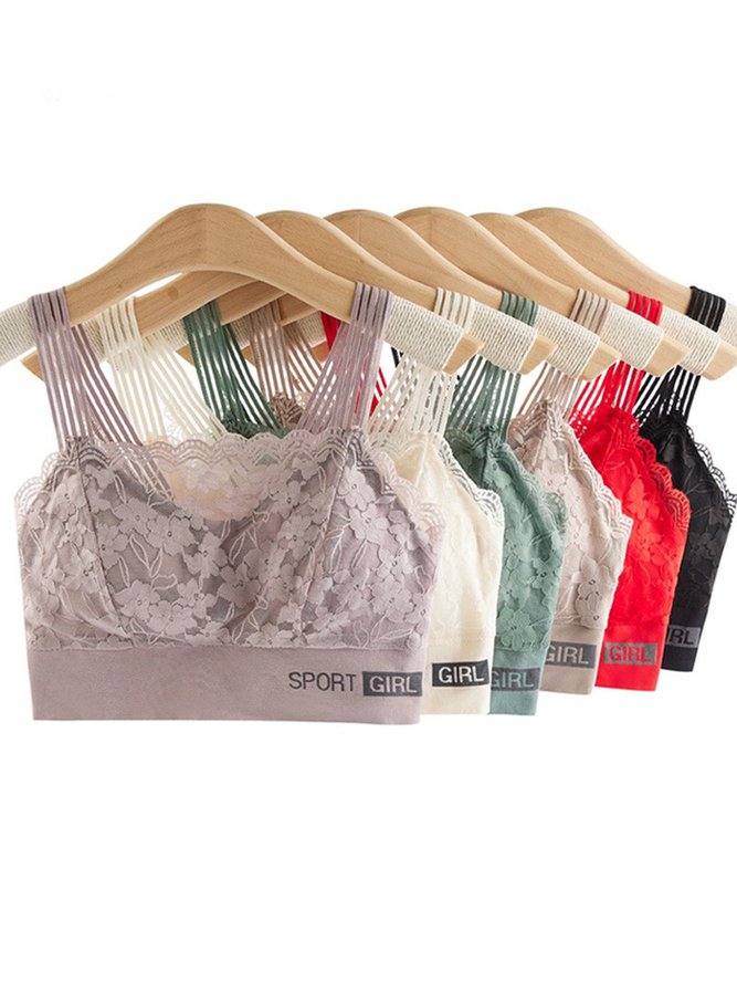 Lace Soft Comfortable Breathable No Steel Rim Tank Bra