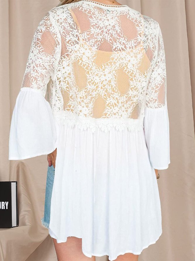Lace Vacation Plain Coat