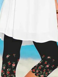Casual Floral Vacation Leggings