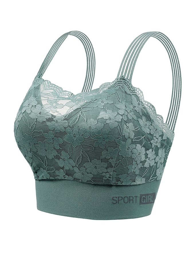 Lace Soft Comfortable Breathable No Steel Rim Tank Bra