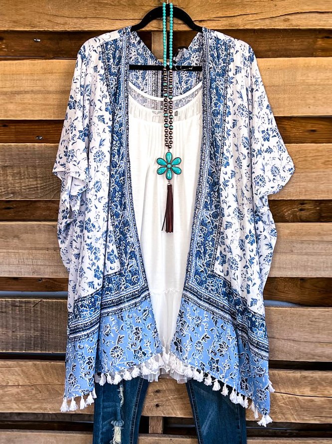 Lace Floral Regular Fit Boho Leather & Faux Leather