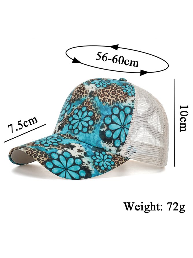 Vacation Ethnic Ocean Pattern Baseball Cap Spring Summer Beach Sunscreen Accessories