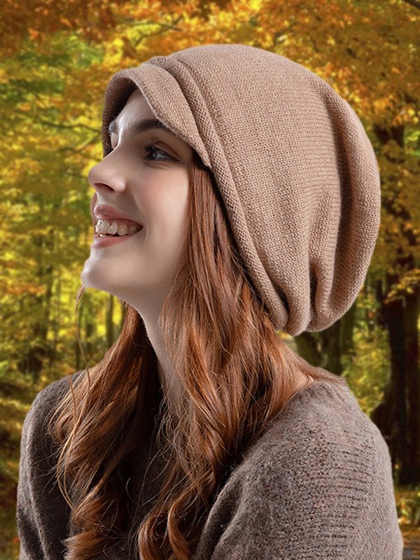 Plain Knit Beanie Hat Spring Summer Versatile Accessories