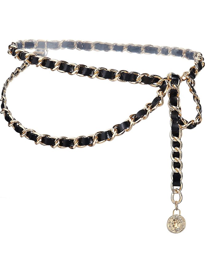Daily Leather Chain Stitching Waist Chain Party Party Accessories