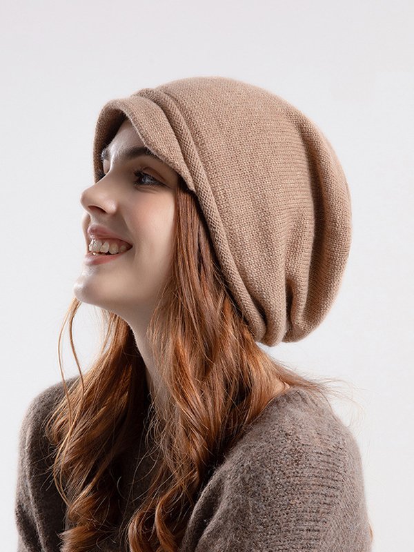 Plain Knit Beanie Hat Spring Summer Versatile Accessories