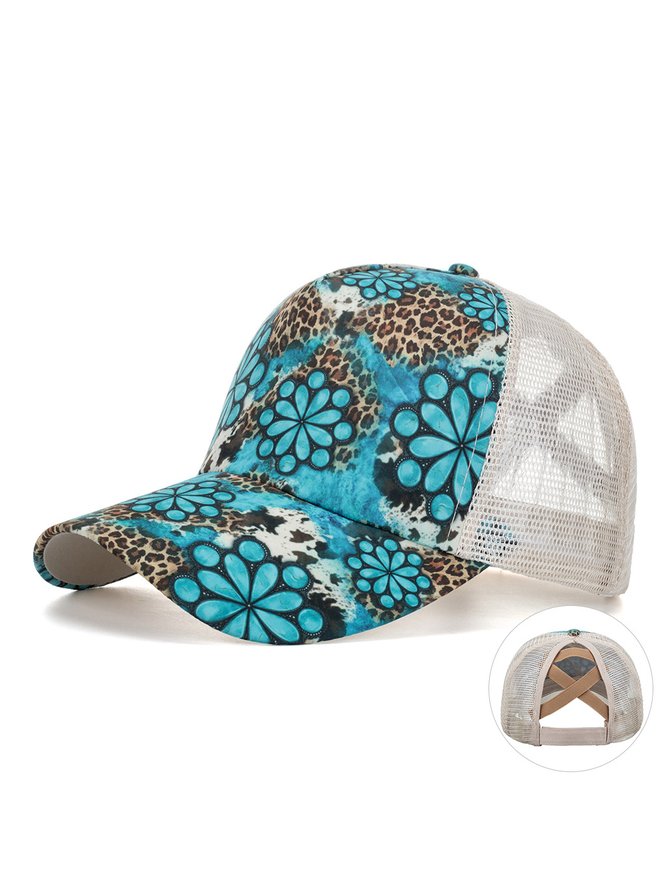 Vacation Ethnic Ocean Pattern Baseball Cap Spring Summer Beach Sunscreen Accessories