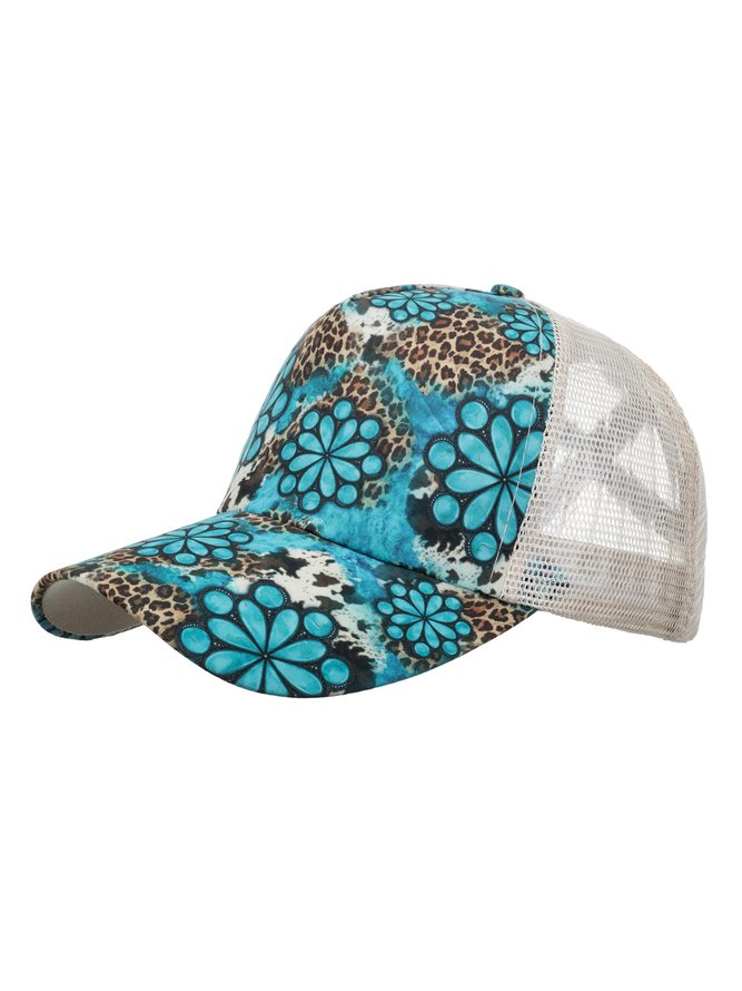 Vacation Ethnic Ocean Pattern Baseball Cap Spring Summer Beach Sunscreen Accessories