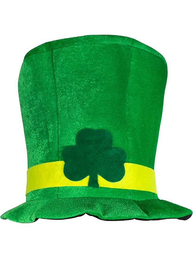 Velvet Topper Irish Day Green Shamrock Plaid Holiday Party Accessories