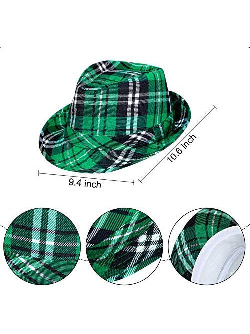 Beanie Irish Day Green Shamrock Plaid Holiday Party Accessories