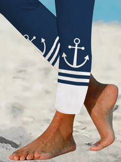 Casual Anchor Sea Tight Leggings