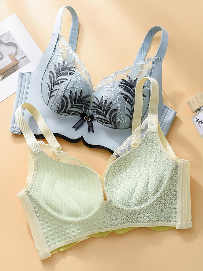 Lace Push Up Adjustable Wireless Bra