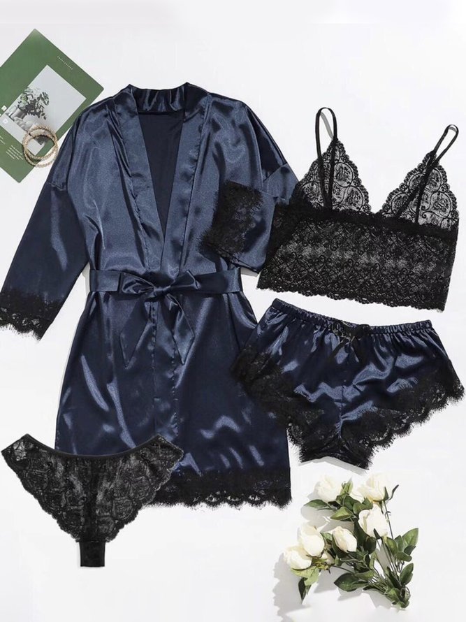 Valentine's Day Sexy Lace Pajamas Set of Four