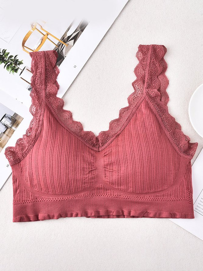 Lace Edge High Stretch Breathable Seamless Tank Top Underwear