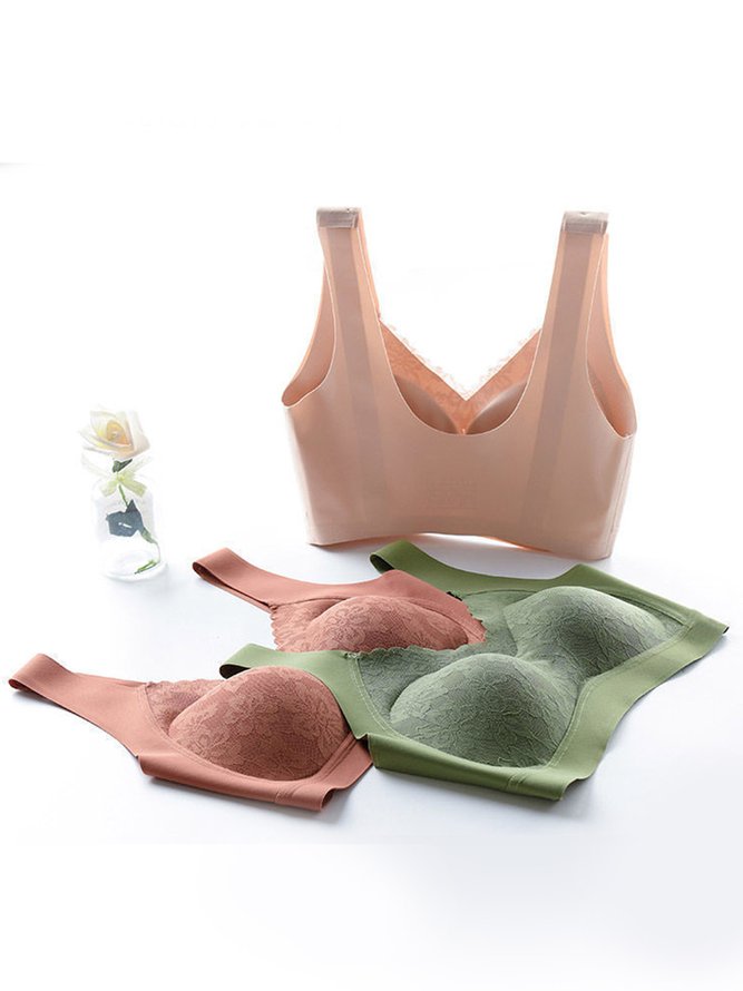 Lace Push Up Adjustable Wireless Bra