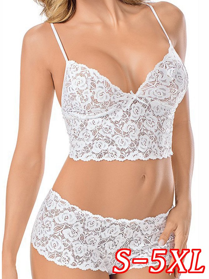 Valentine's Day Lace Bow Sexy Lingerie Set