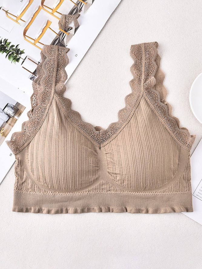 Lace Edge High Stretch Breathable Seamless Tank Top Underwear