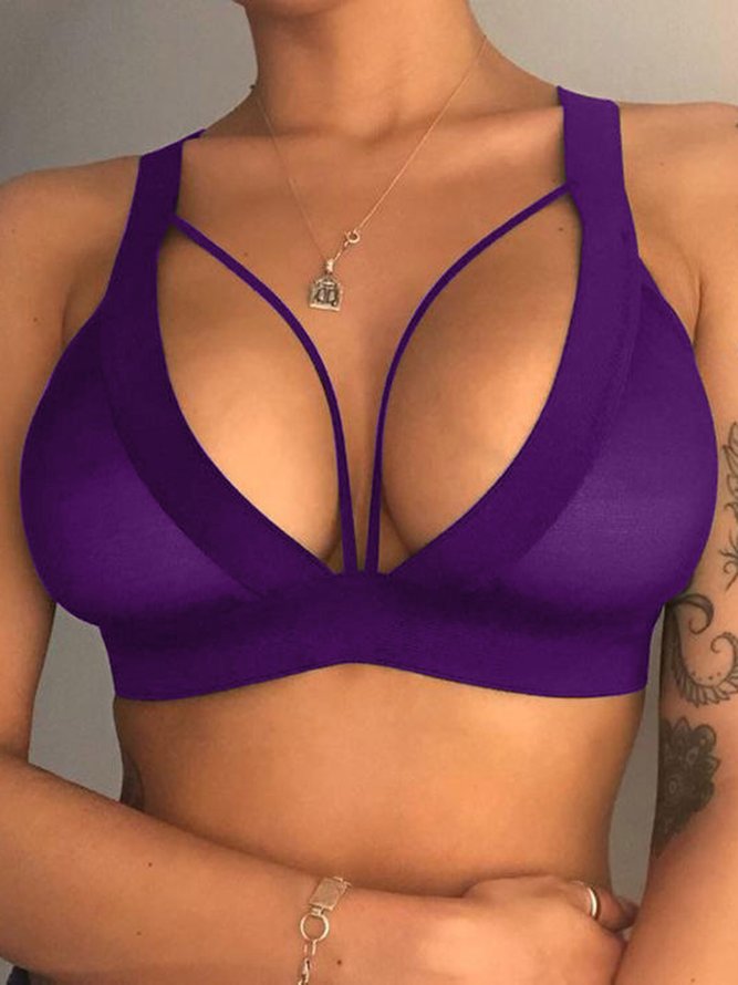 Valentine's Day Sheer Mesh Silk Stripe Sexy Bra