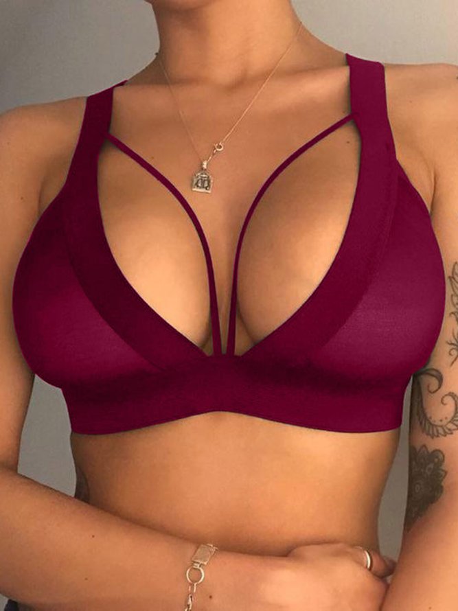 Valentine's Day Sheer Mesh Silk Stripe Sexy Bra