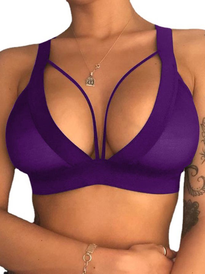 Valentine's Day Sheer Mesh Silk Stripe Sexy Bra