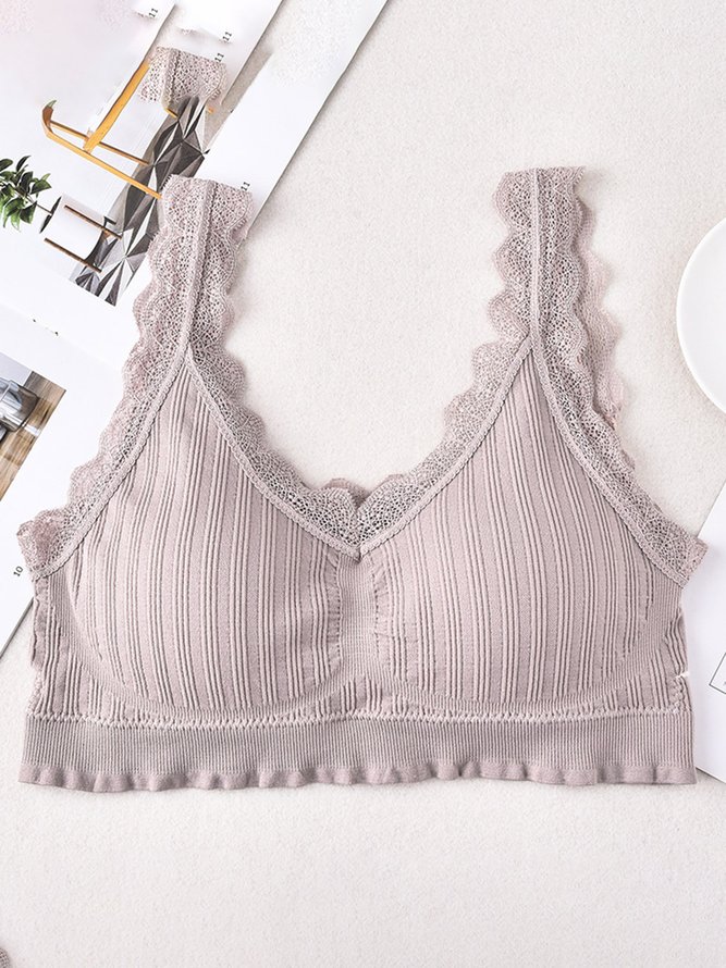 Lace Edge High Stretch Breathable Seamless Tank Top Underwear