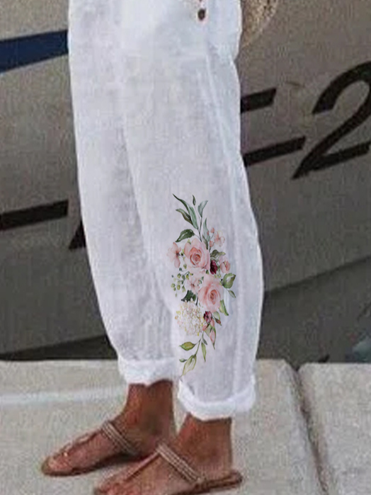 Women's Loose Casual Baggy Linen & Cotton Pant