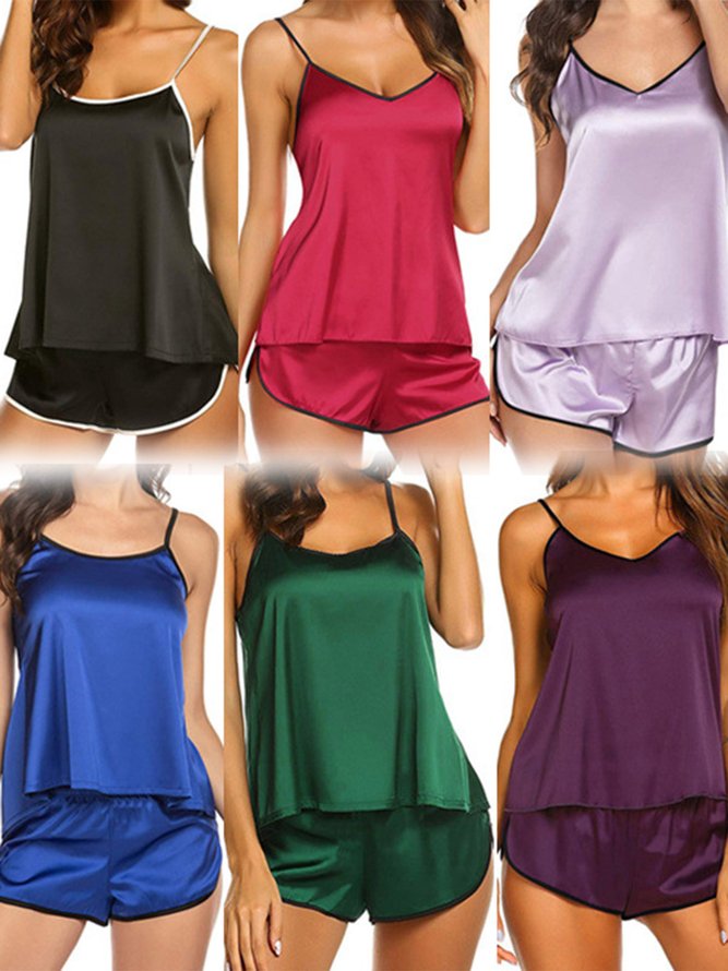 Sexy Camisole Shorts Pajamas Casual Homewear Set