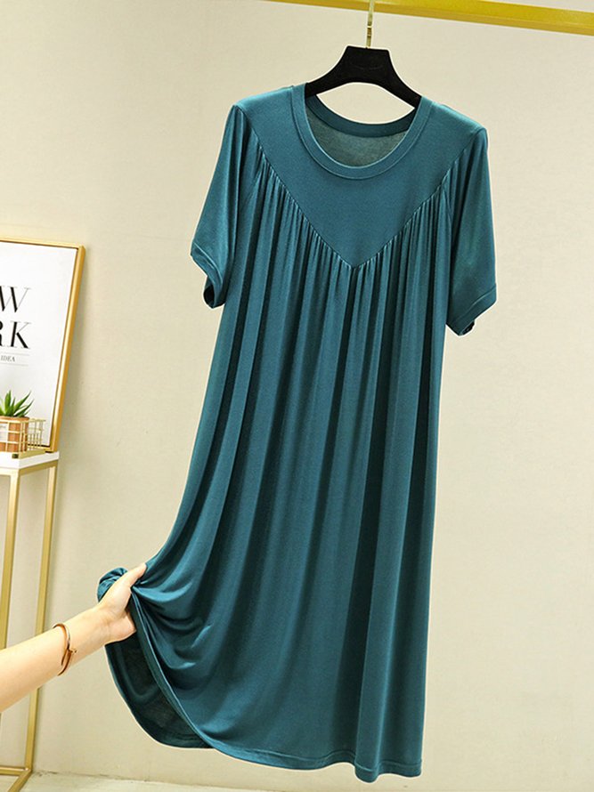 Soft and Comfortable Modal Loose Short Sleeve Nightdress