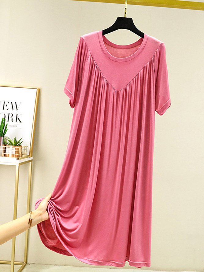 Soft and Comfortable Modal Loose Short Sleeve Nightdress