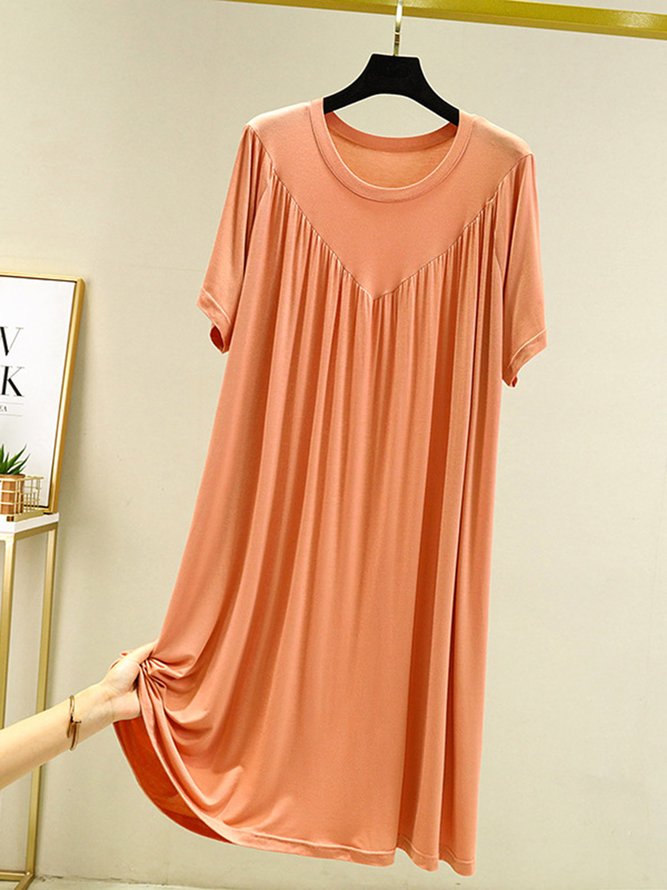 Soft and Comfortable Modal Loose Short Sleeve Nightdress