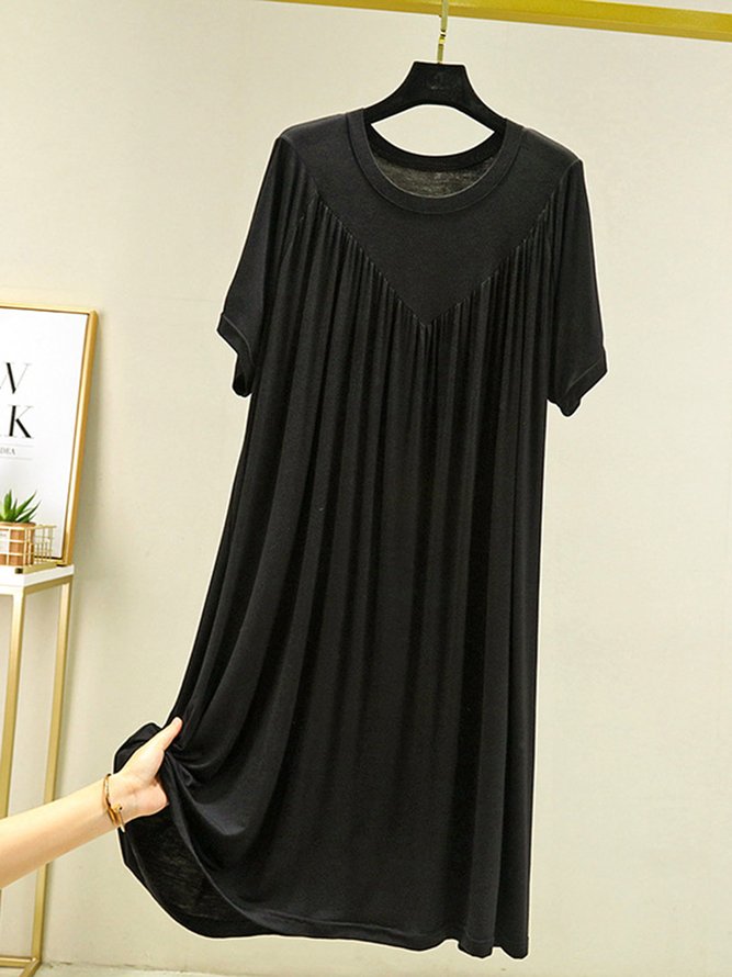 Soft and Comfortable Modal Loose Short Sleeve Nightdress
