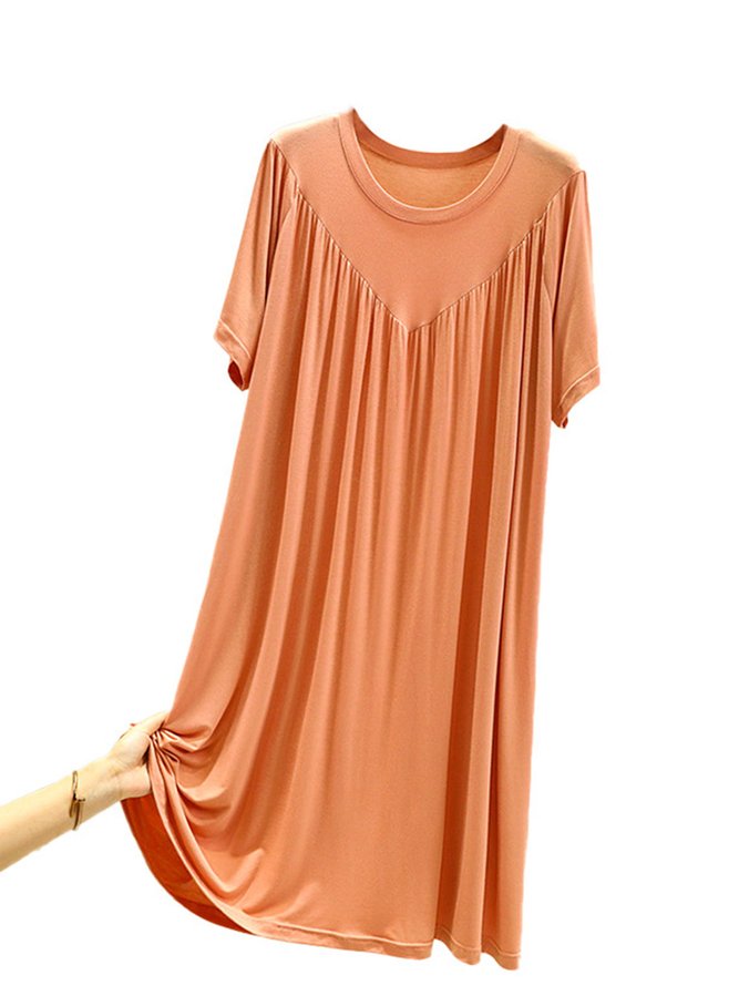 Soft and Comfortable Modal Loose Short Sleeve Nightdress