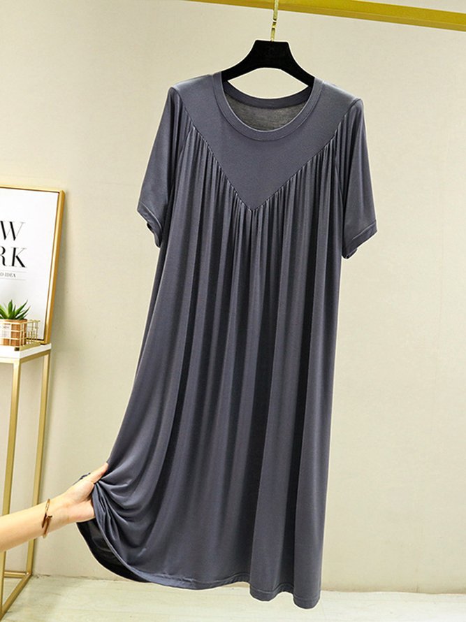 Soft and Comfortable Modal Loose Short Sleeve Nightdress