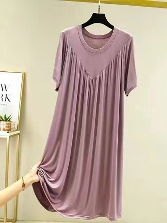 Soft and Comfortable Modal Loose Short Sleeve Nightdress