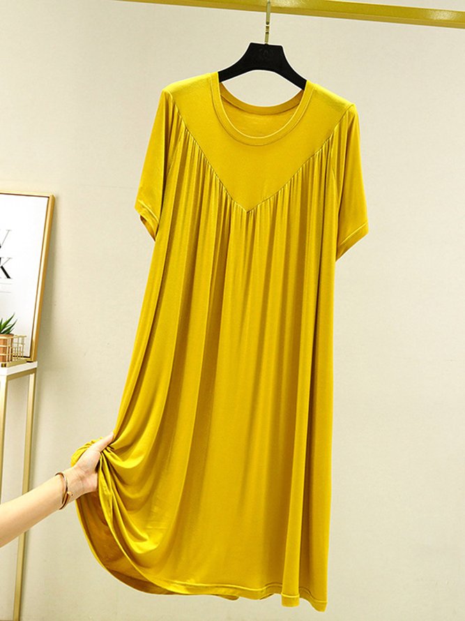 Soft and Comfortable Modal Loose Short Sleeve Nightdress