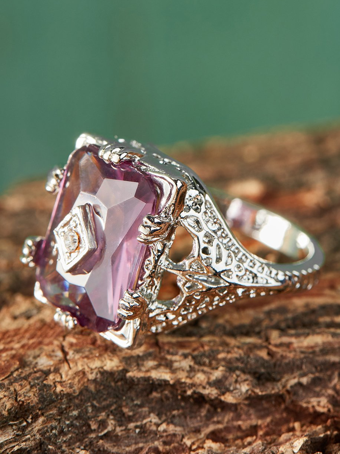 JFN Amethyst Zircon Ring